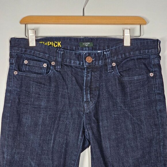 J.Crew‎ Women's Toothpick Stretch Jeans Size 31 Dark Blue Wash Denim - Picture 11 of 11